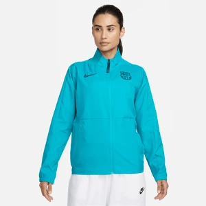 Damska kurtka piłkarska z tkaniny Nike FC Barcelona (wersja trzecia) - Zieleń