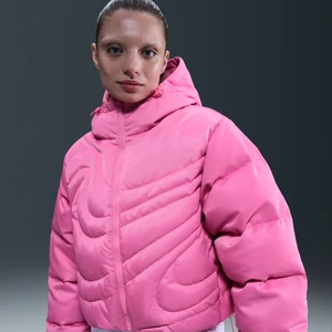 Damska kurtka puchowa o kroju oversize Therma-FIT Nike Swoosh Series - Różowy