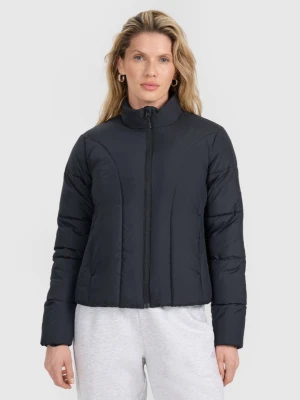 Damska kurtka puchowa pikowana 4F 4FRAW25TDJAF0705 - czarna