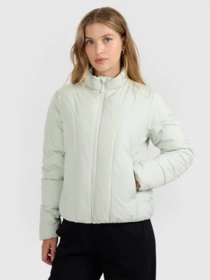Damska kurtka puchowa pikowana 4F 4FRAW25TDJAF0705 - miętowa