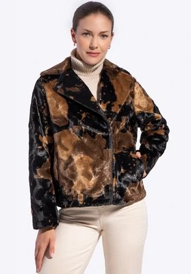 Damska kurtka w zwierzęcy motyw czarno - brązowa Wittchen