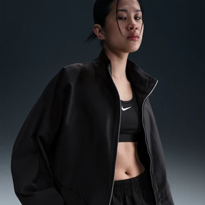 Damska kurtka z diagonalu o kroju oversize Windrunner Nike Sportswear Collection - Czerń