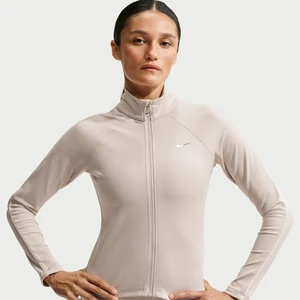 Damska kurtka z długim rękawem i zamkiem na całej długości Nike - Brązowy