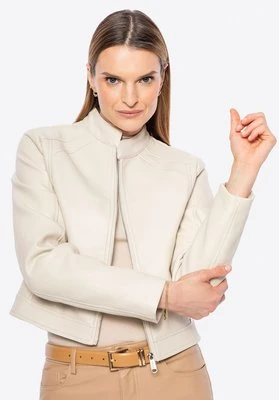 Damska kurtka z ekoskóry klasyczna beżowa Wittchen