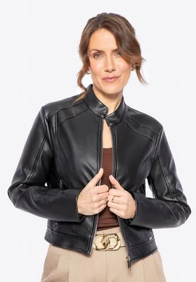 Damska kurtka z ekoskóry klasyczna czarna Wittchen