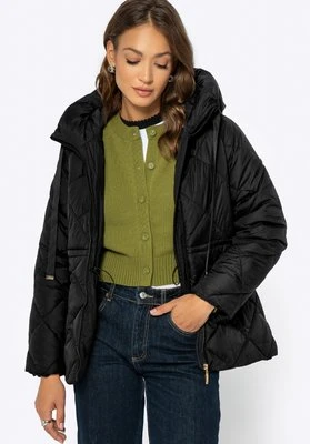 Damska kurtka z kapturem i ściągaczem czarna Wittchen