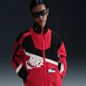 Damska kurtka z tkaniny o kroju oversize Nike Sportswear - Czerwony