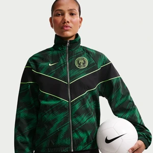 Damska kurtka z tkaniny z ochroną przed promieniowaniem UV Nike Football Nigeria Windrunner - Zieleń