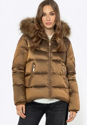 Damska kurtka ze ściągaczami złota Wittchen