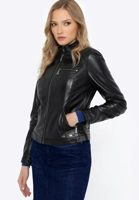 Damska kurtka ze skóry czarna Wittchen