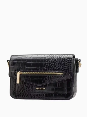 Damska listonoszka na regulowanym pasku czarna Puccini