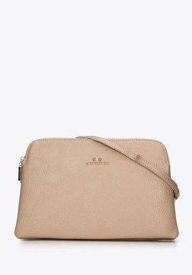 Damska listonoszka skórzana dwukomorowa klasyczna złota Wittchen