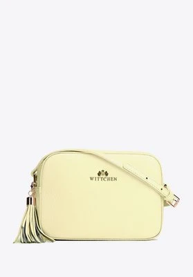 Damska listonoszka skórzana pudełkowa z chwostem cytrynowa Wittchen