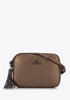 Damska listonoszka skórzana pudełkowa z chwostem złota Wittchen