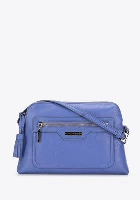 Damska listonoszka skórzana z chwostem fioletowa Wittchen