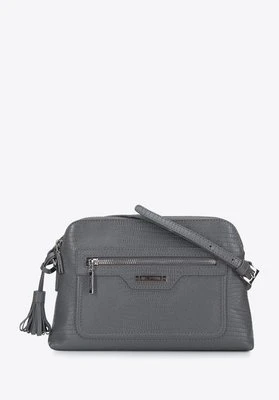 Damska listonoszka skórzana z chwostem szara Wittchen