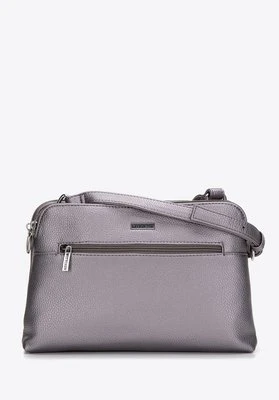 Damska listonoszka z ekoskóry dwukomorowa srebrna Wittchen