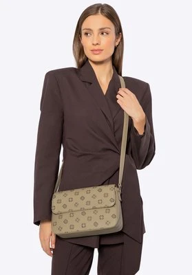 Damska listonoszka z ekoskóry z tłoczoną sygnaturą beżowa Wittchen