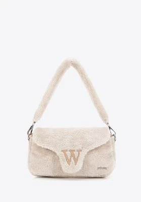 Damska listonoszka z futerkiem kremowa Wittchen