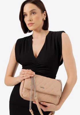 Damska listonoszka z imitacji skóry w przeszycia beżowa Wittchen