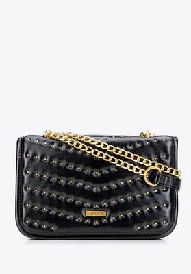 Damska listonoszka z imitacji skóry z dżetami czarno - złota Wittchen