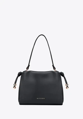 Damska listonoszka z imitacji skóry z troczkami czarna Wittchen