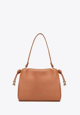 Damska listonoszka z imitacji skóry z troczkami jasny brąz Wittchen