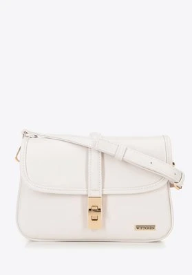 Damska listonoszka z klamrą mała kremowa Wittchen