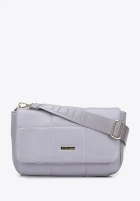 Damska listonoszka z miękkiej pikowanej ekoskóry jasny fiolet Wittchen