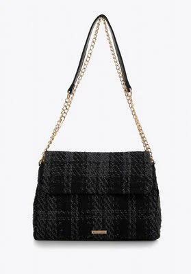 Damska listonoszka z tkaniny bouclé czarna Wittchen