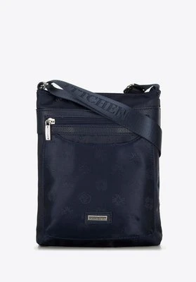 Damska listonoszka z tkaniny w logo z suwakiem Wittchen