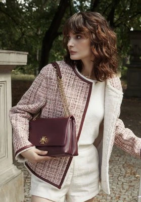 Damska listonoszka ze skóry naturalnej na łańcuszku bordowa Wittchen