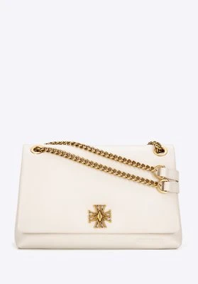 Damska listonoszka ze skóry naturalnej na łańcuszku kremowa Wittchen