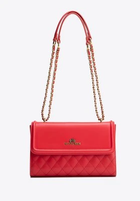 Damska listonoszka ze skóry naturalnej w pikowanie czerwona Wittchen
