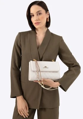 Damska listonoszka ze skóry naturalnej w pikowanie kremowo - złota Wittchen