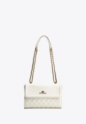 Damska listonoszka ze skóry naturalnej w pikowanie kremowo - złota Wittchen