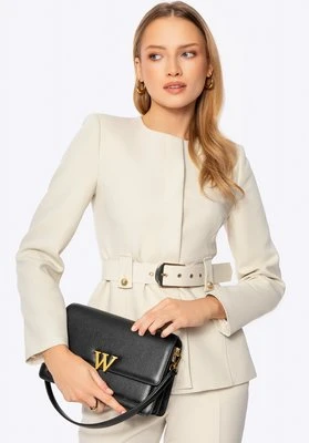 Damska listonoszka ze skóry z chwostem czarna Wittchen