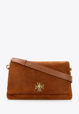 Damska listonoszka ze skóry zamszowej jasny brąz Wittchen