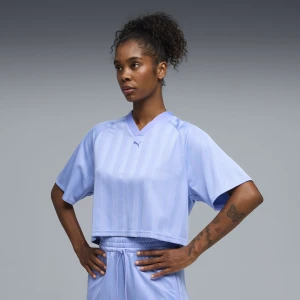 Damska luźna koszulka treningowa PUMA League, Odzież, Fioletowy,