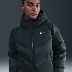 Damska luźna kurtka puchowa z kapturem Storm-FIT Nike Windpuffer - Zieleń