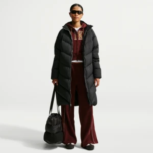 Damska luźna parka puchowa z kapturem Storm-FIT Nike Windpuffer - Czerń