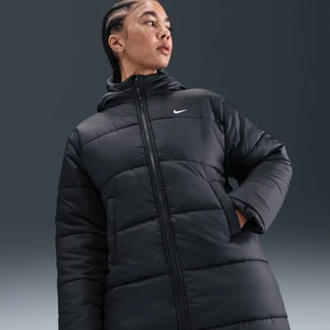 Damska luźna parka z kapturem Therma-FIT Nike Classic - Czerń