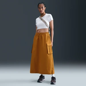 Damska luźna spódnica typu cargo Nike - Brązowy