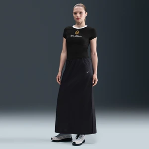 Damska luźna spódnica z tkaniny Nike Chill Poplin - Czerń
