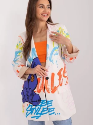 Damska marynarka z kolorowym printem Italy Moda