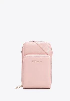 Damska minitorebka na telefon z imitacji skóry jasnoróżowa Wittchen