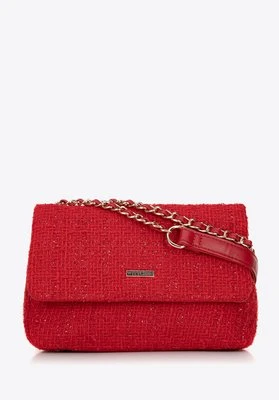 Damska minitorebka z tkaniny bouclé czerwona Wittchen