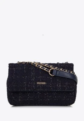 Damska minitorebka z tkaniny bouclé granatowa Wittchen