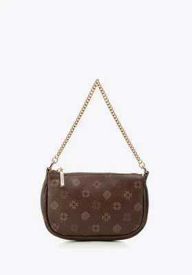 Damska minitorebka ze skóry w monogram na łańcuszku brązowa Wittchen