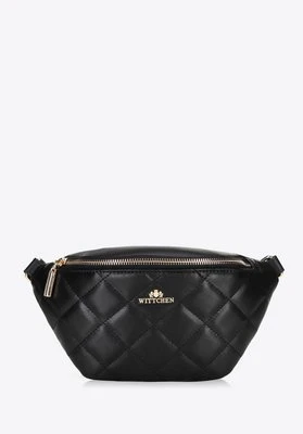 Damska nerka ze skóry naturalnej na łańcuszku czarna Wittchen